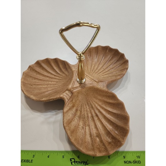 Vtg Royal Haeger 3 Section Serving Dish tidbit candy dish - Picture 2 of 8